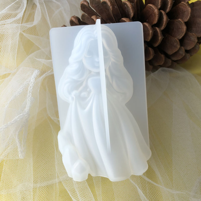 Candle Making Products - 3D Schattige Prinses Siliconen Kaars Schimmel