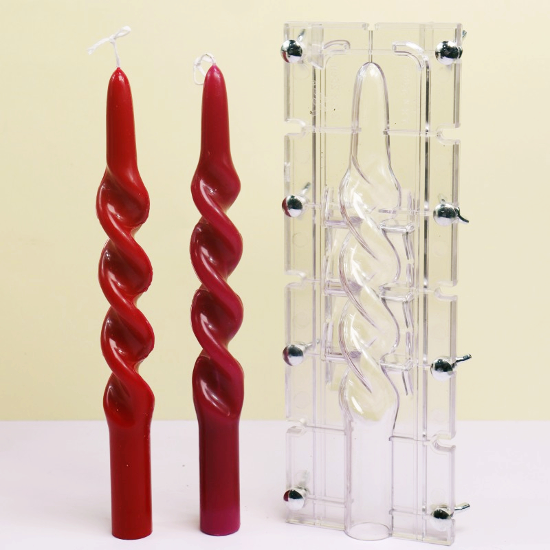Candle Making Diy Kit - Gedraaide Streep Kolom Acryl Kaars Schimmel