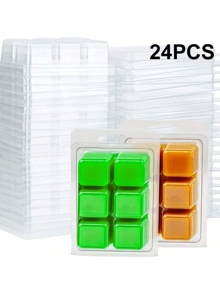 Candle Making Reno - 12/24 stuks rechthoekige 6-gaats doorzichtige plastic