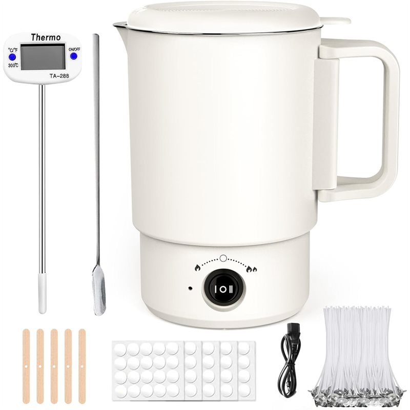 Candle Making Reno - A47U Elektrische Wasmeltpotset Met Thermometer 800ML