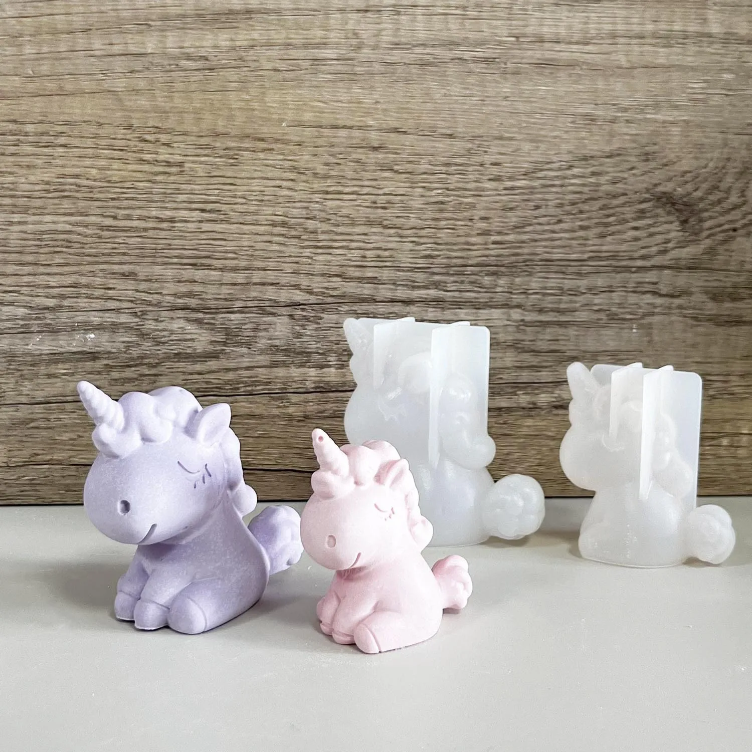 Candle Making Products - 3D Geometrische Siliconen Eenhoorn Kat Herten