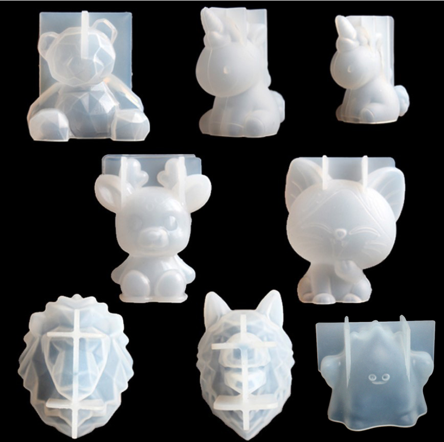 Candle Making Products - Transparante Eenhoorn Siliconen Epoxyhars Mallen Geometrie