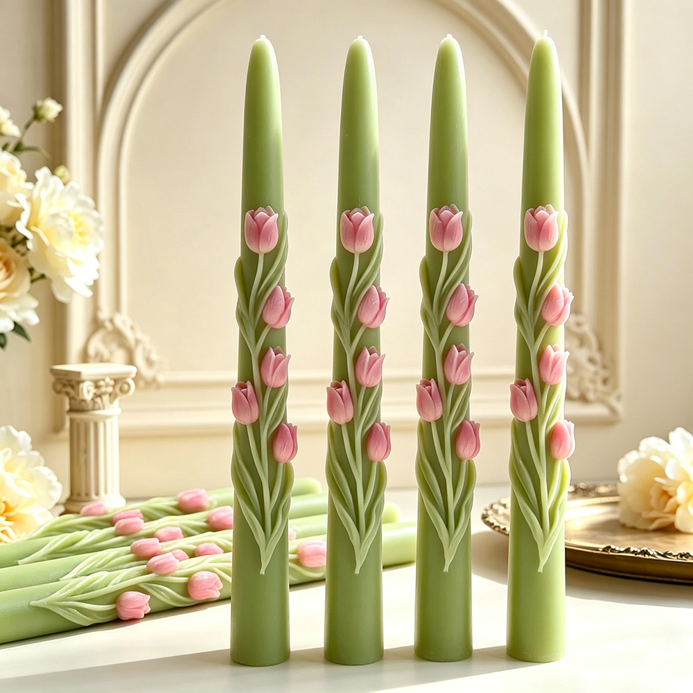 Lange stokvormige bloemkaars s - Candle Making Reno recensie en prijs