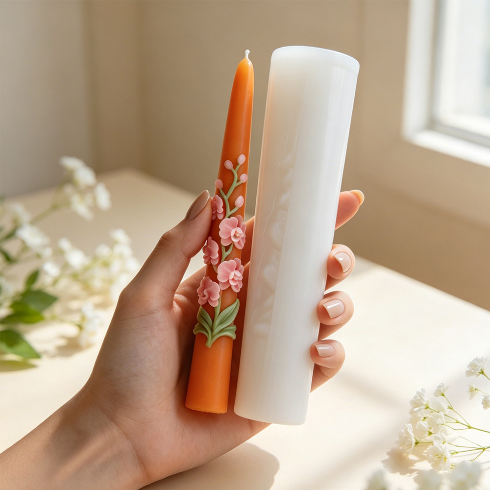 Lange stokvormige bloemkaars s - Candle Making Reno recensie en prijs