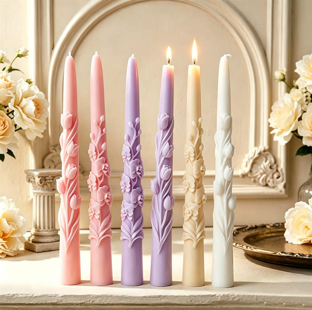 Lange stokvormige bloemkaars s - Candle Making Reno recensie en prijs