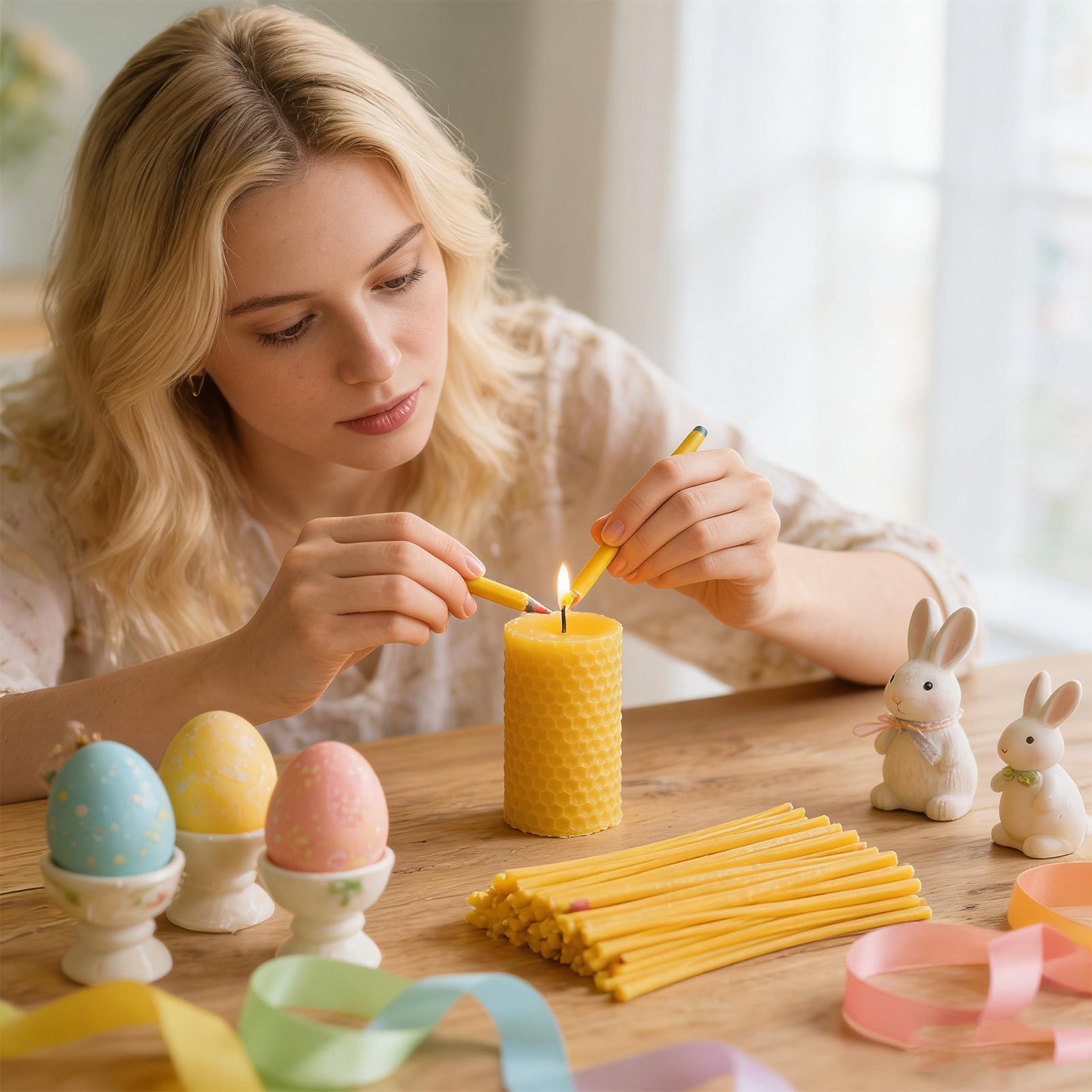 Ei-decoratie bijenwasstokjes 1 - Candle Making Diy Kit recensie en prijs
