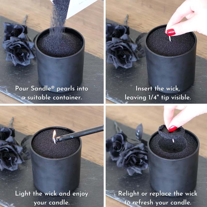 Zwarte kaarszand met lont, 200 - Candle Making Reno recensie en prijs